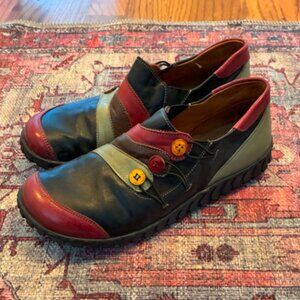 Spring Step Black Multi Loafters